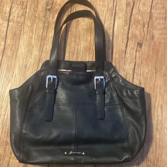 Black B. Makowsky Leather HOBO Bag - Picture 5 of 6
